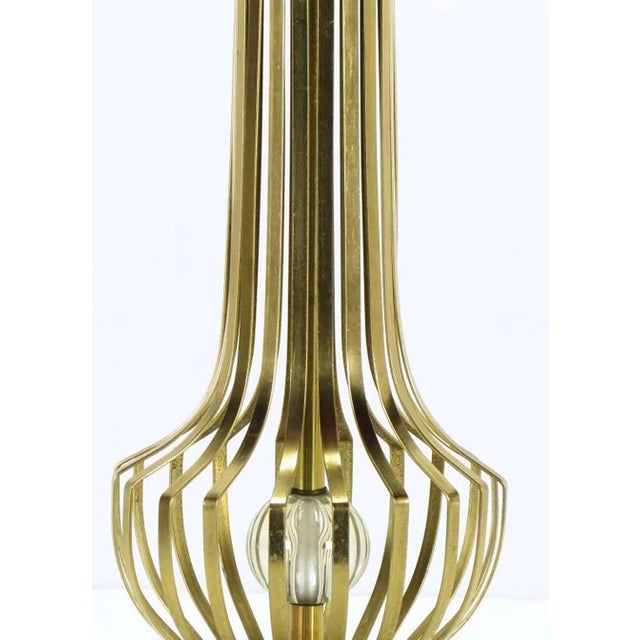 Rembrandt Brass Open Rib Table Lamps With Crystal Ball Centres - a Pair For Sale In Chicago - Image 6 of 8