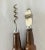 Wood Vintage Black and White Scotch Bottle Opener and Corkscrew Bar Tool Set For Sale - Image 7 of 7