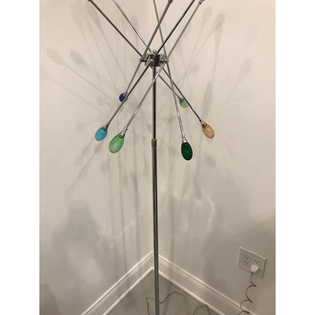 Chrome Mid-Century Modern Chrome Sputnik Floor Lamps - a Pair For Sale - Image 8 of 10