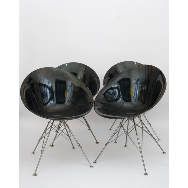 Black Eros Chairs by Philippe Starck for Kartell, 1990s, Set of 4 For Sale - Image 8 of 8