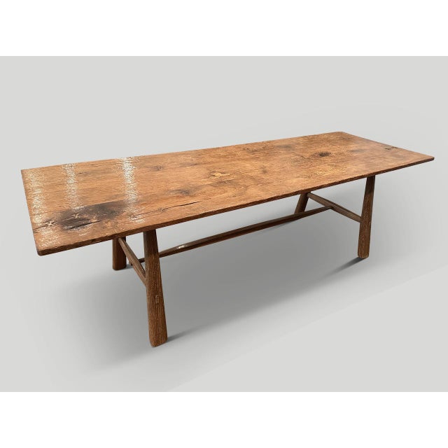 Brown Andrianna Shamaris Midcentury Couture Teak Wood Dining Table For Sale - Image 8 of 18