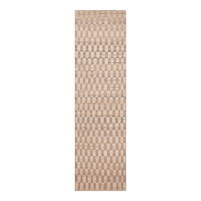 Modern Hallway Beige Runner Rug For Sale