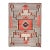 Contemporary Navajo Design Kilim Geometric Salmon Gray Low Pile Handwoven Wool Rug - 4’8” X 6’2” For Sale