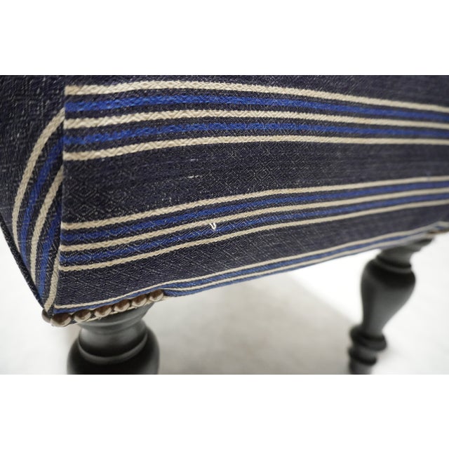 Custom Stripped Brentwood Footstool by Rooms & Gardens For Sale - Image 11 of 12