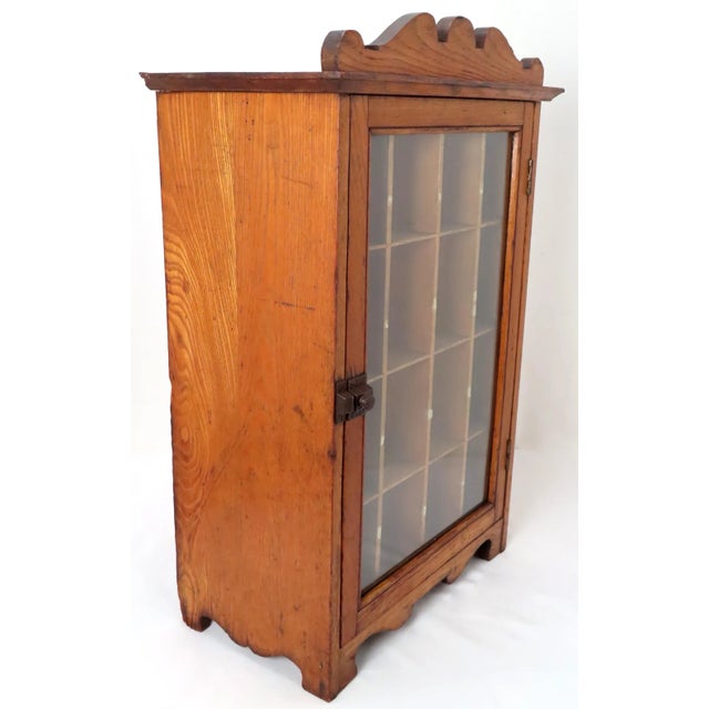 Late 19th Century Antique American Chestnut Flavor Extracts Cabinet With Divided Sectional Interior For Sale - Image 5 of 13