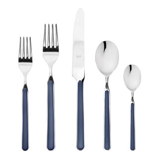 Mepra Fantasia 5-Piece Flatware Set, Dark Cobalt For Sale