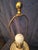 1980s Ethan Allen Crock Table Lamp With Deer Motif and Shade For Sale - Image 10 of 12
