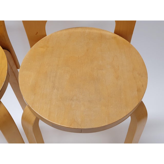 K65 Stools by Alvar Aalto for Artek, 1960s, Set of 4 For Sale - Image 6 of 16