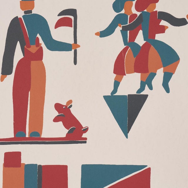 Schumacher Schumacher Vally Circus Wallpaper In Multi For Sale - Image 4 of 7