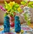 Set of 2, 1970s Blue Foo Dog Guardian Lion Ceramics Set For Sale - Image 10 of 10