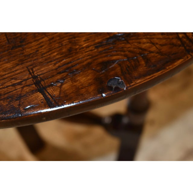 Wood 19th Century English Oak Gate Leg Table For Sale - Image 7 of 8
