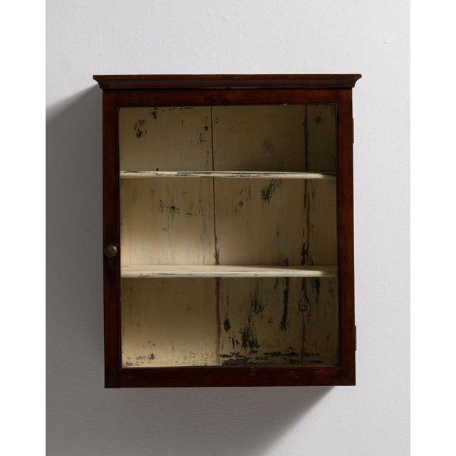 Wood 19th Century France Red Wood Display Cabinet For Sale - Image 7 of 11