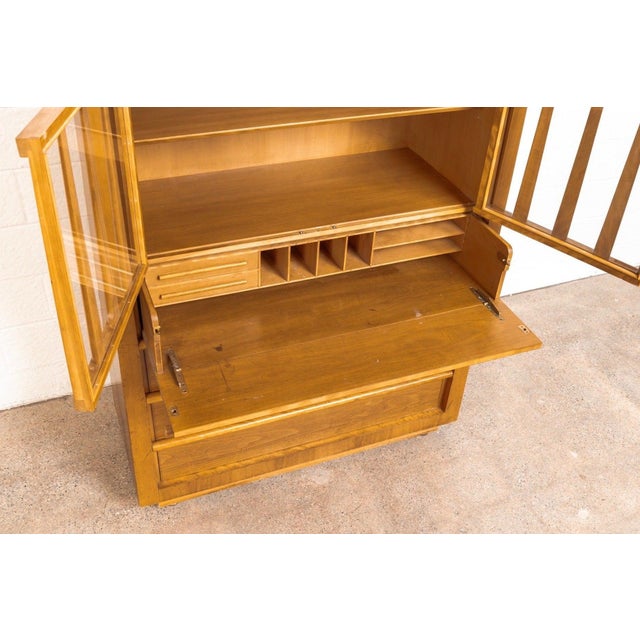 Brown Mid Century Secretary Cabinet by Robsjohn-Gibbings for Widdicomb, 1960s For Sale - Image 8 of 11