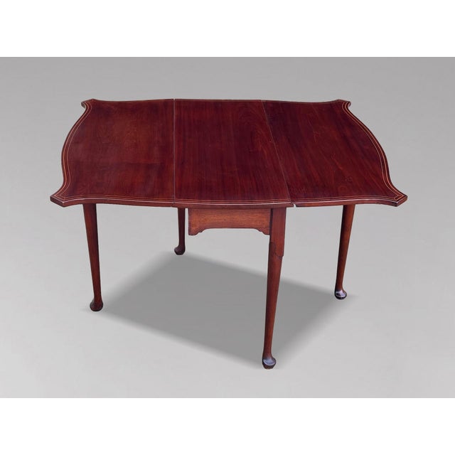 Brown Antique George III Mahogany Drop-Leaf Table, 1790 For Sale - Image 8 of 8