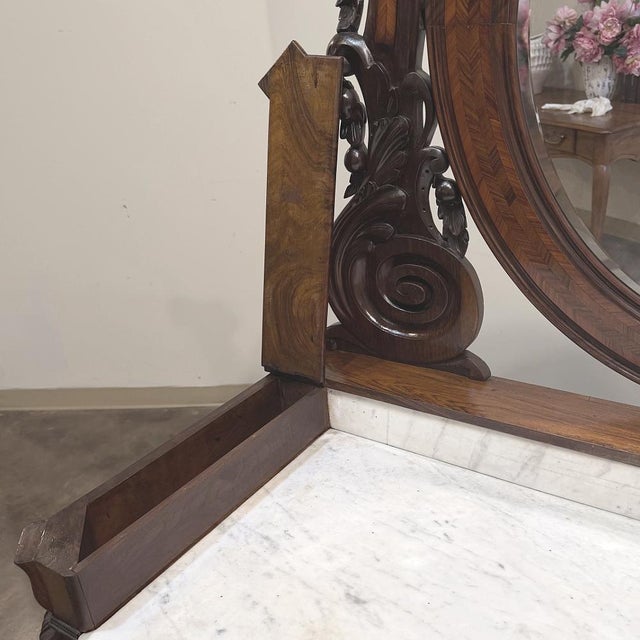 French Napoleon III Period Rosewood Commode ~ Vanity ~ Washstand For Sale - Image 12 of 18