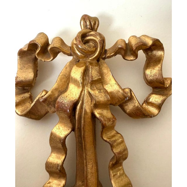 Florentine Hand-Carved Giltwood Sconces by C. N. Firenze Nos, 1970s, Set of 2 For Sale - Image 14 of 18