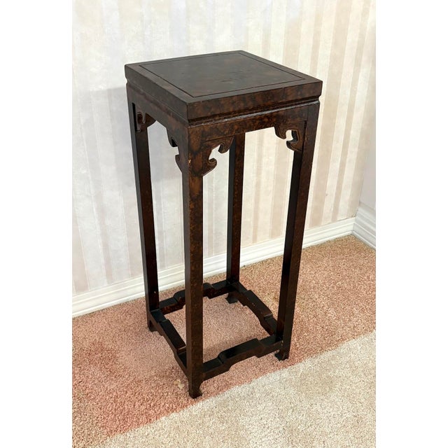 Asian Asian Style Burlwood Plant Stand For Sale - Image 3 of 3