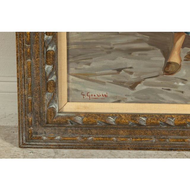 Oil Painting of an Italian Woman in a Market Scene Signed G. Graziani For Sale - Image 9 of 12