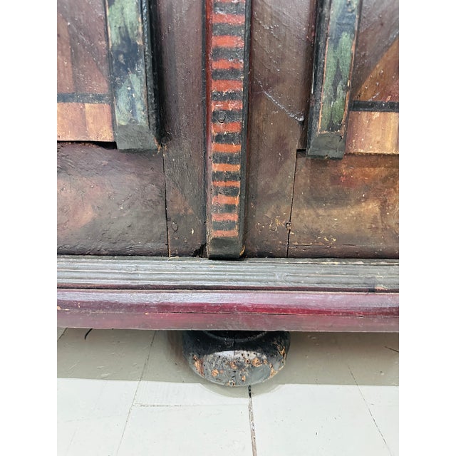 Brown Antique C1800 Hand Painted For Sale - Image 8 of 14