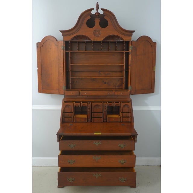 Chippendale Eldred Wheeler Cherry Secretary Slant Front Desk For Sale - Image 3 of 18