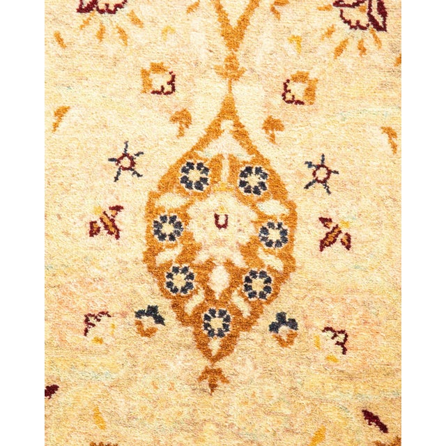 Traditional Mogul, One-of-a-Kind Hand-Knotted Area Rug in Yellow, 4' 2" x 6' 4" For Sale - Image 3 of 8
