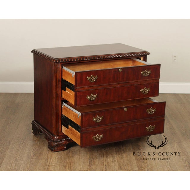 Hooker Furniture 'Seven Seas' Georgian Style Carved Mahogany File Cabinet For Sale - Image 9 of 15