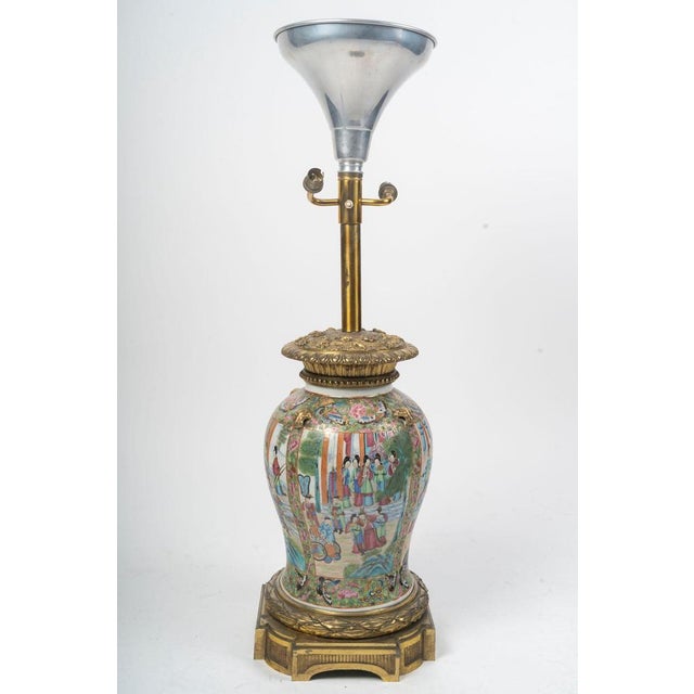 Large Table Lamp in Satsuma Porcelain and Gilt Bronze, 19th Century For Sale - Image 9 of 11