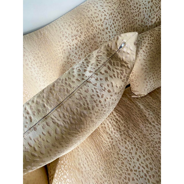 Marge Carson Rare - Vintage Cheetah Print Sofa With Pillow Set For Sale - Image 4 of 9
