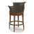 Shaped tapering legs support an upholstered seat below an upholstered barrel back and arm. Care Instructions: Our wood...
