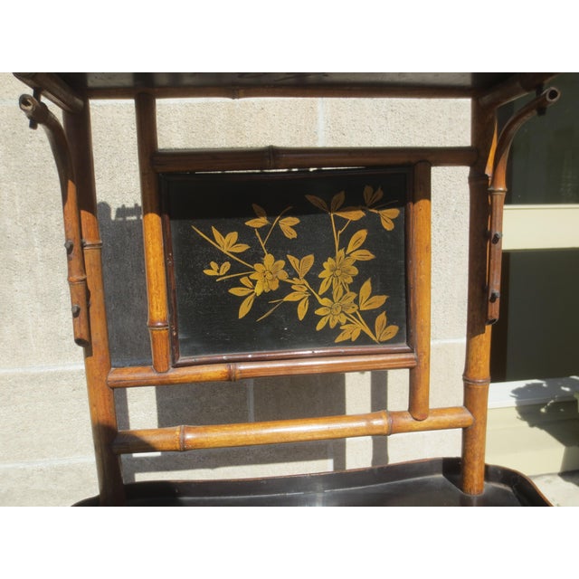 Late 19th Century Bamboo Lacquered Display Stand,France 19th Century For Sale - Image 5 of 11