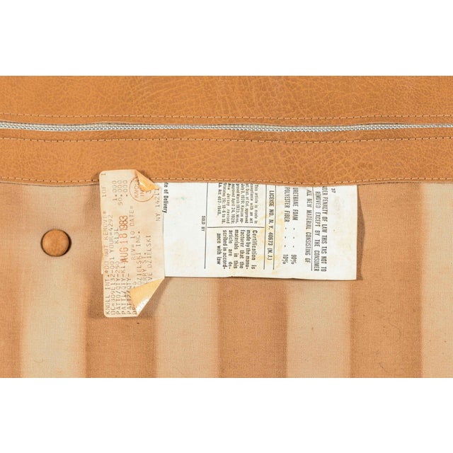 Mid Century Brown Leather Barcelona Chair by Mies Van Der Rohe for Knoll, 1983 For Sale - Image 14 of 15