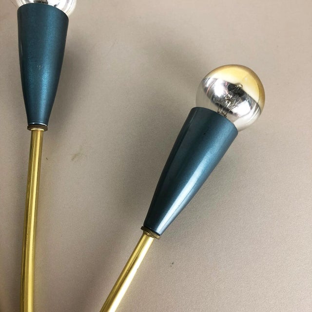 Blue Italian Theater Wall Sconce, 1950s For Sale - Image 8 of 15