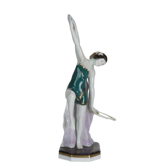 1920s German Art Deco Ens-Porzellan Volkstedt Porcelain Figurine of Dancers C1920 For Sale - Image 5 of 10