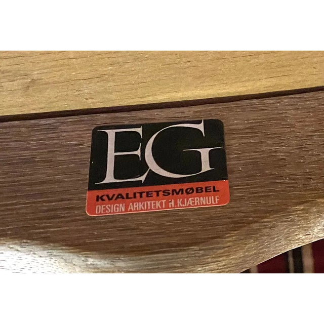 1970s Vintage Danish Oak Dining Chairs by Henning Kjærnulf for Eg Møbler, Set of Six For Sale - Image 12 of 12