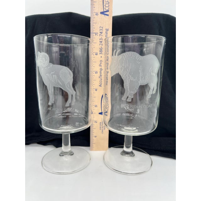Georg Jensen Mid Century Georg Jensen Etched Wildlife Glasses Set of 5 For Sale - Image 4 of 9