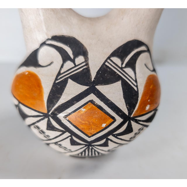 Mid-Century Southwest Native American Indian Acoma Polychrome Wedding Vase For Sale In New York - Image 6 of 10