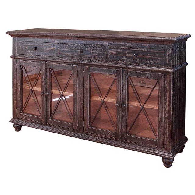 Greenview Charcoal Console Cabinet - 71" For Sale - Image 4 of 7