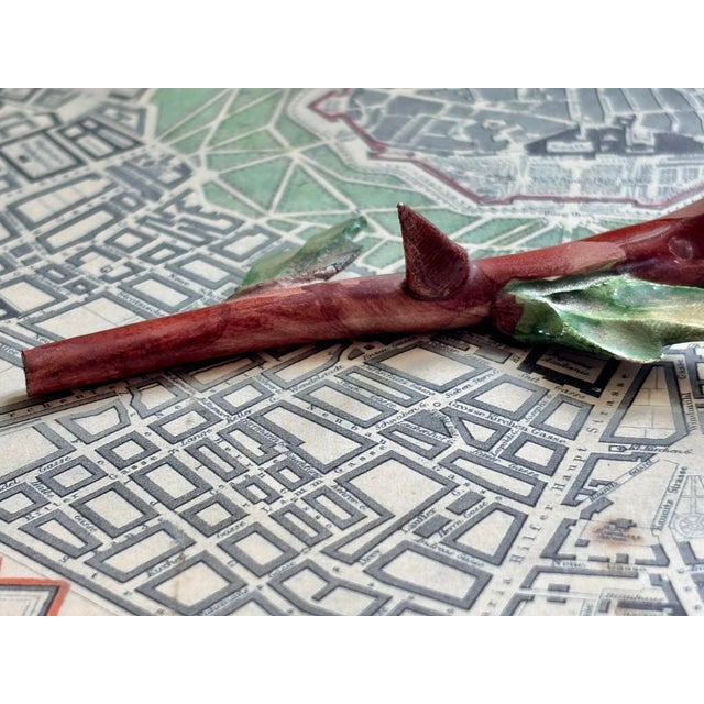 Vintage Italian Capodimonte Rose With Thorn For Sale - Image 6 of 7