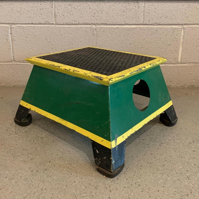 Industrial Painted Steel Train Conductor Step Stool For Sale In New York - Image 6 of 7