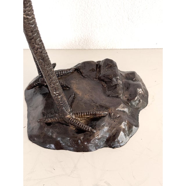 Large Burnished Brass Heron Sculptures, Italy, 1970, Set of 2 For Sale - Image 15 of 18