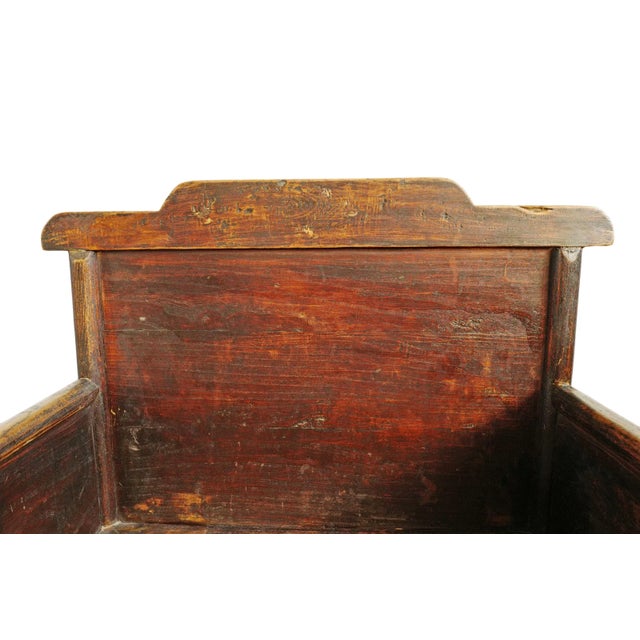 Vintage Chinese Trunk Box Arm Chair For Sale - Image 10 of 11
