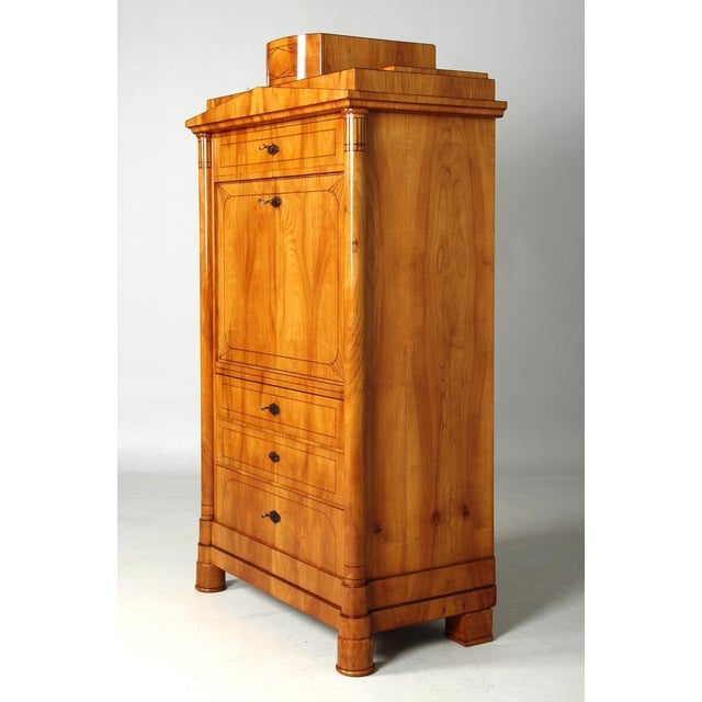 Biedermeier Cherrywood Secretary, 1830s For Sale - Image 3 of 14