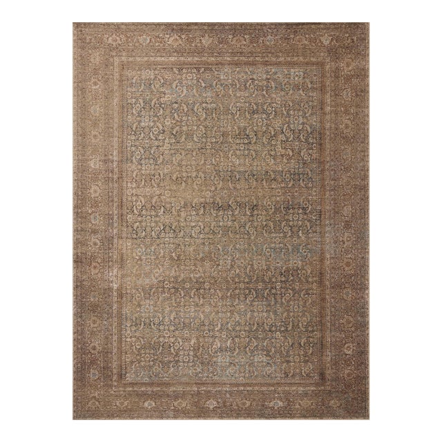 Amber Lewis x Loloi Cambria Ocean / Bark 10'-0" x 14'-0" Area Rug For Sale