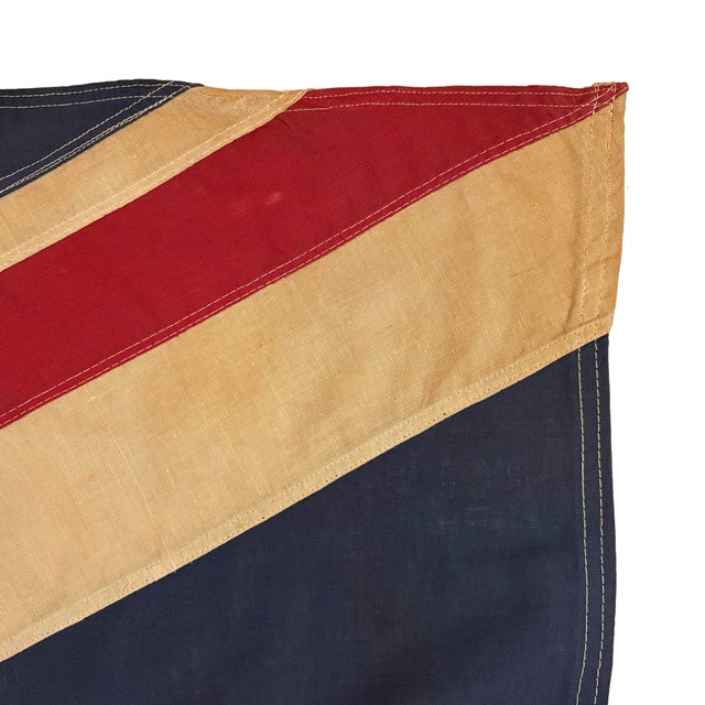 Mid 20th Century Vintage Sewn Cotton Union Jack Flag For Sale - Image 5 of 6