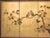 Stunning Japanese painted 4-panel byobu (folding screen) "Owl Family" by Shunko. Title: 梟 (Fukuro - Owl Family). Owls are...