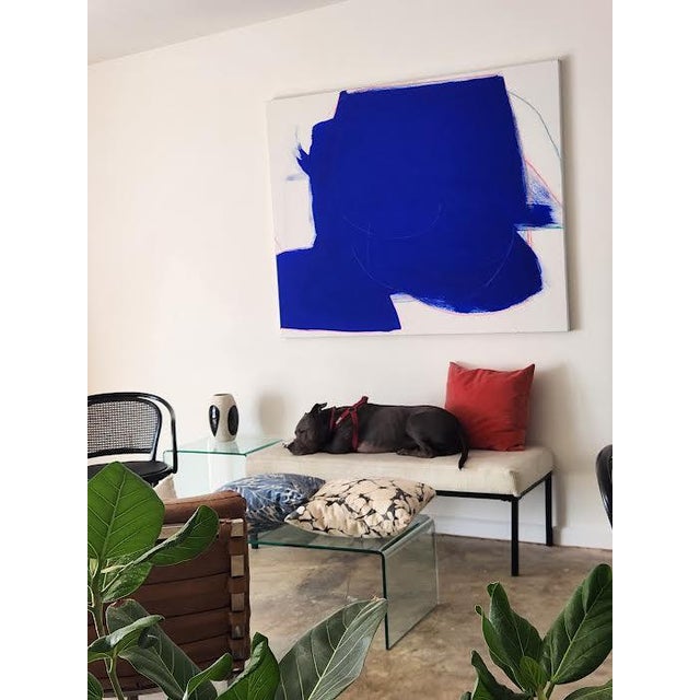 Mid-Century Modern 4 X 5' Abstract Painting on Canvas For Sale - Image 3 of 3