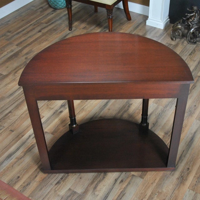 Kittinger Traditional Mahogany Console With Columns For Sale - Image 9 of 10
