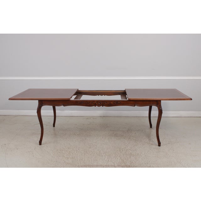Cherry French Louis XV Style Banded Dining Table For Sale - Image 11 of 16