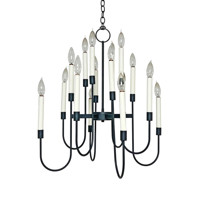 C. 1960s Mid-Century Lightolier Sixteen Bulb Chandelier For Sale