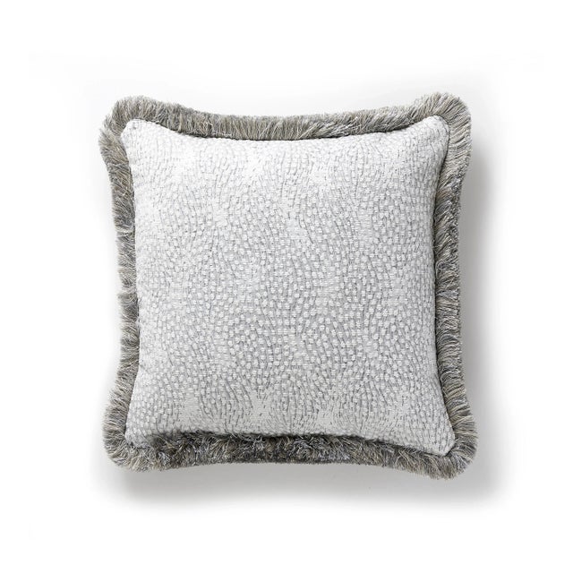 Contemporary The House of Scalamandré Flurry Pillow, Snow For Sale - Image 3 of 3